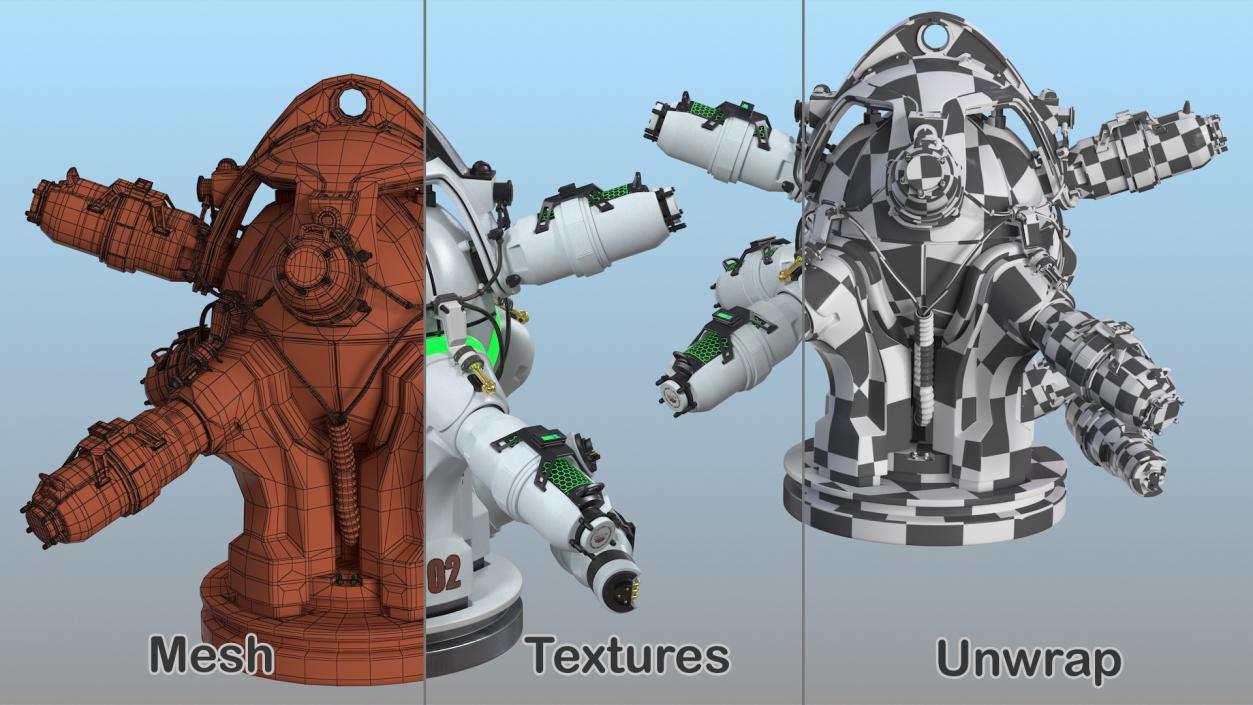 3D model Sci Fi Nuclear Reactor with Energy Cells