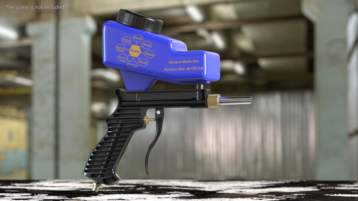 Lematec Sand Blaster Gun Blue 3D model