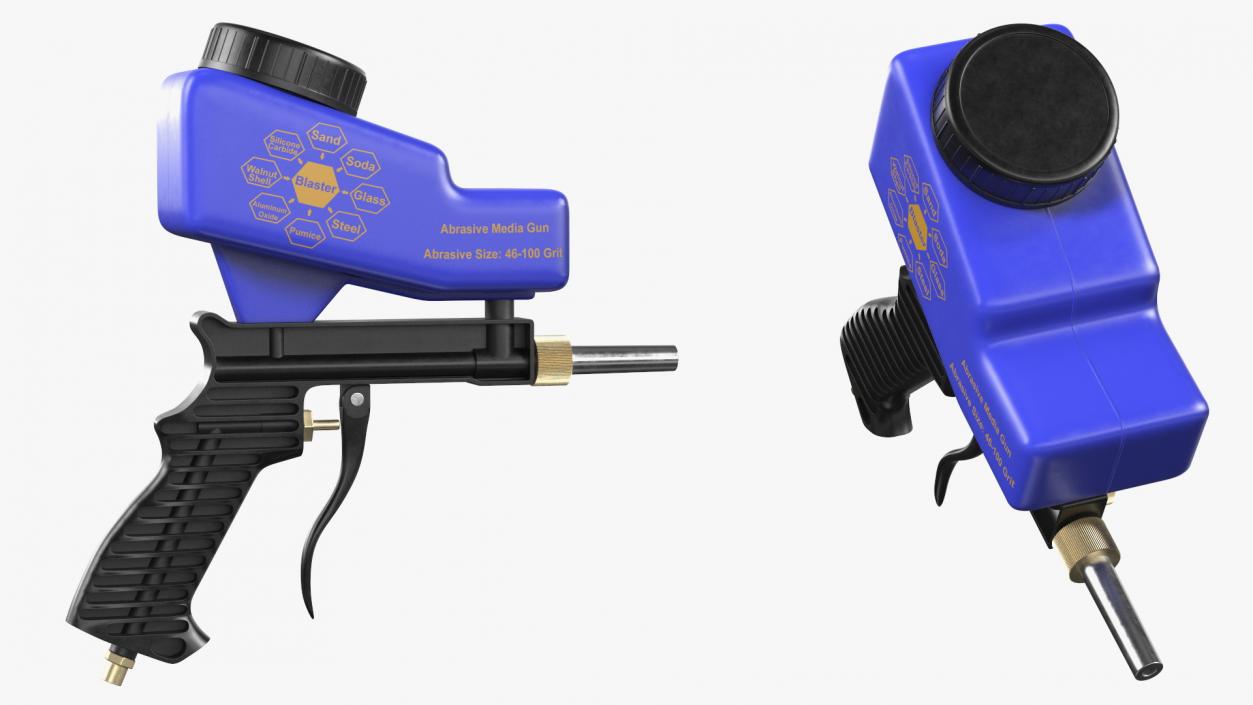 Lematec Sand Blaster Gun Blue 3D model