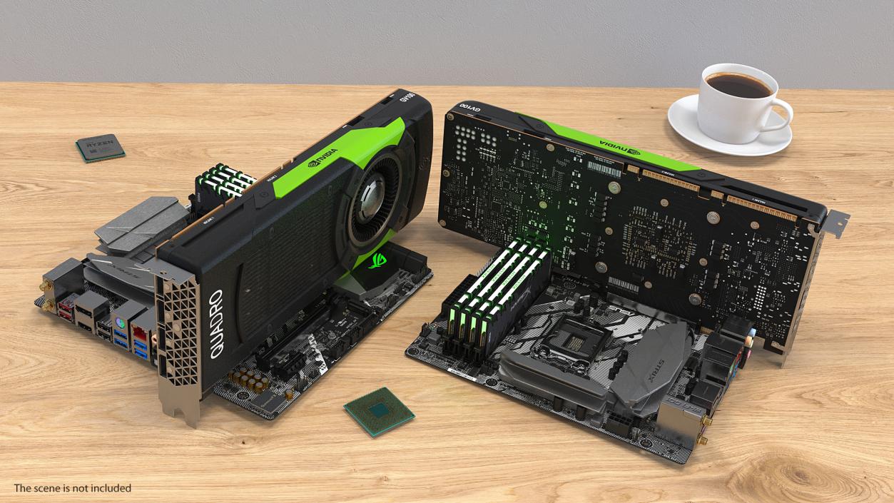 Nvidia Quadro GV100 3D model