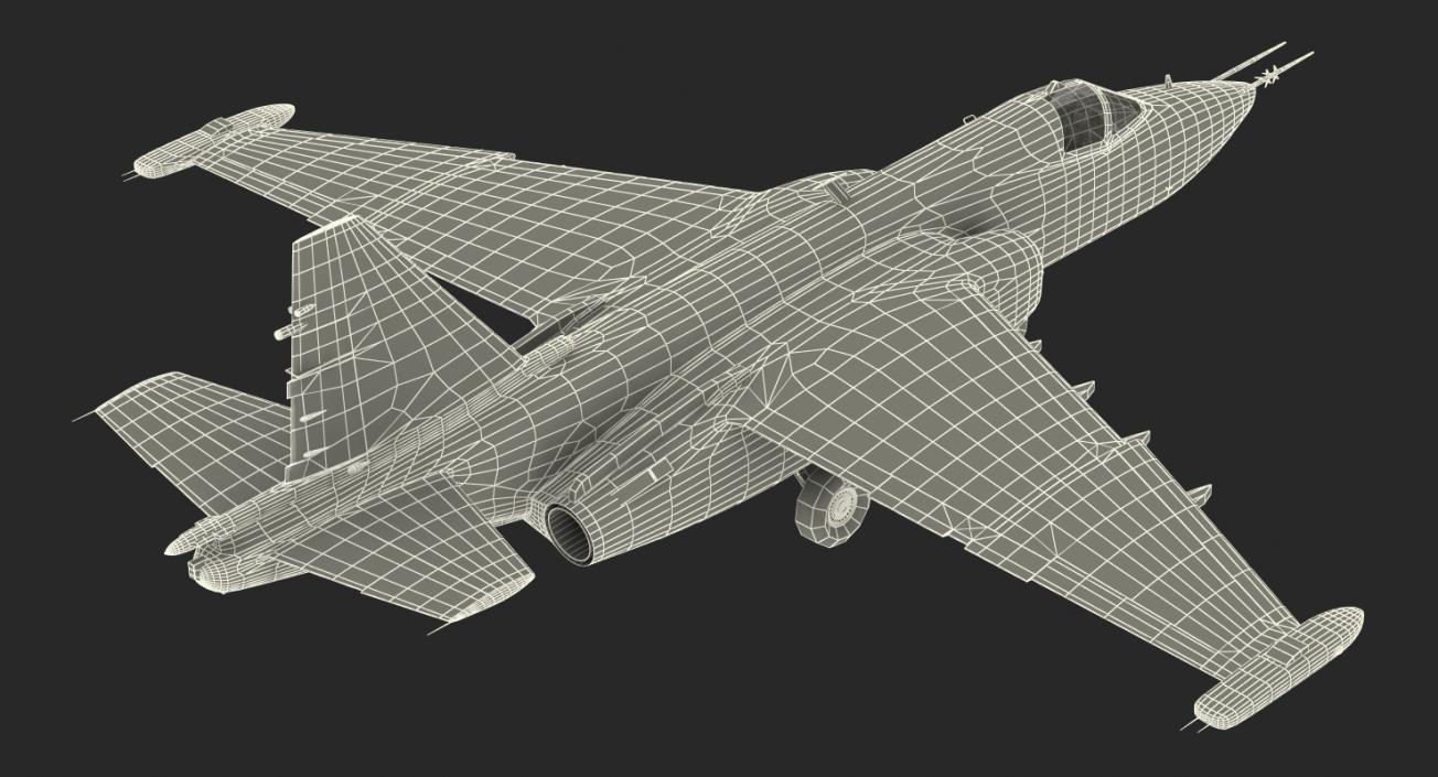 Sukhoi Su25 Grach Rigged 3D model