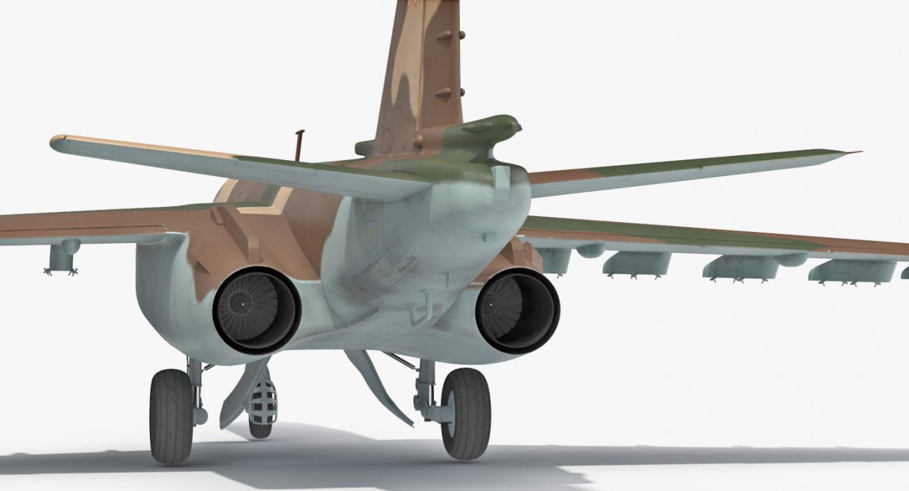 Sukhoi Su25 Grach Rigged 3D model