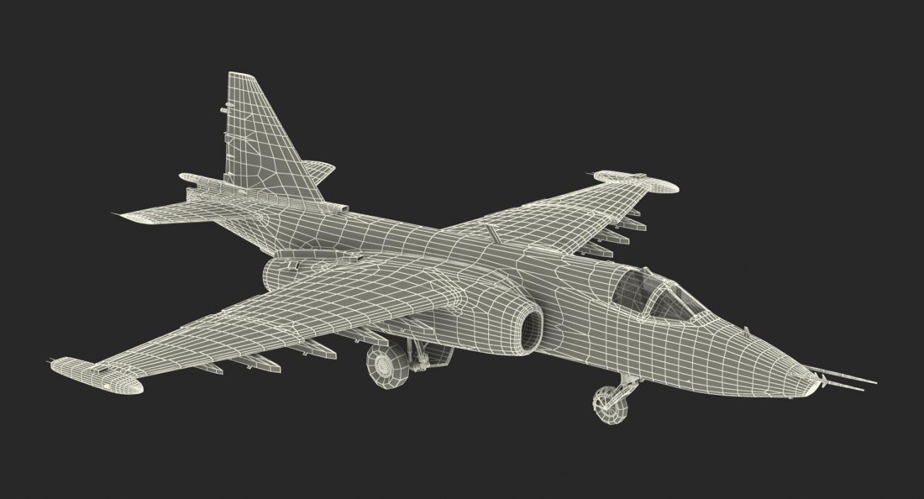 Sukhoi Su25 Grach Rigged 3D model