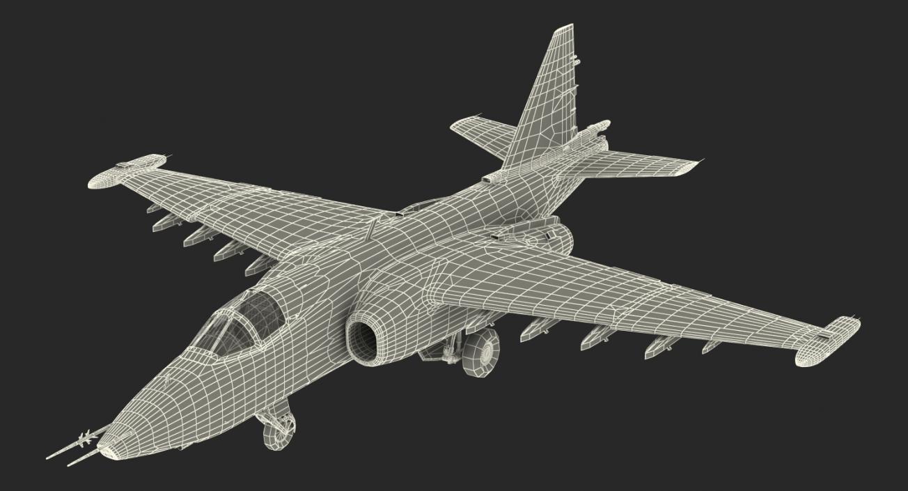 Sukhoi Su25 Grach Rigged 3D model