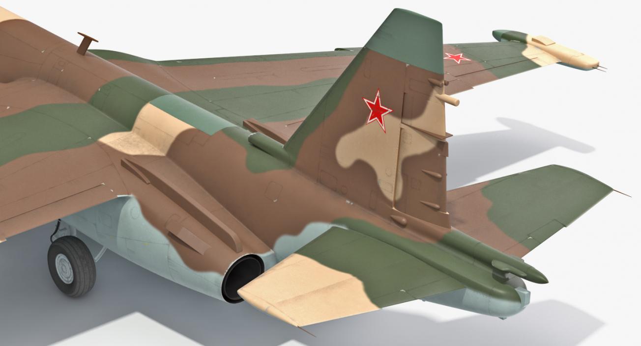 Sukhoi Su25 Grach Rigged 3D model