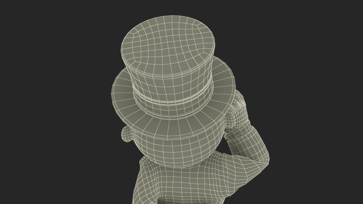 3D model Mr Monopoly Moustache Twirl Pose for 3D Print