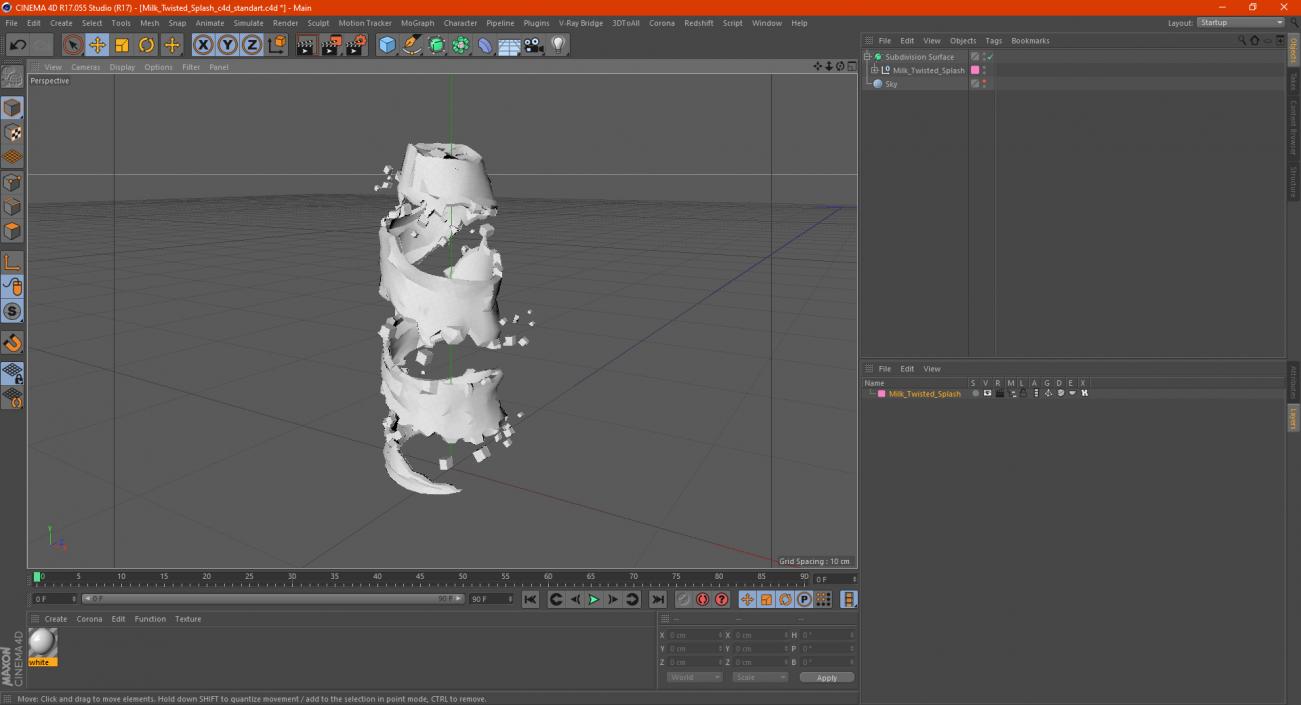 Milk Twisted Splash 3D model