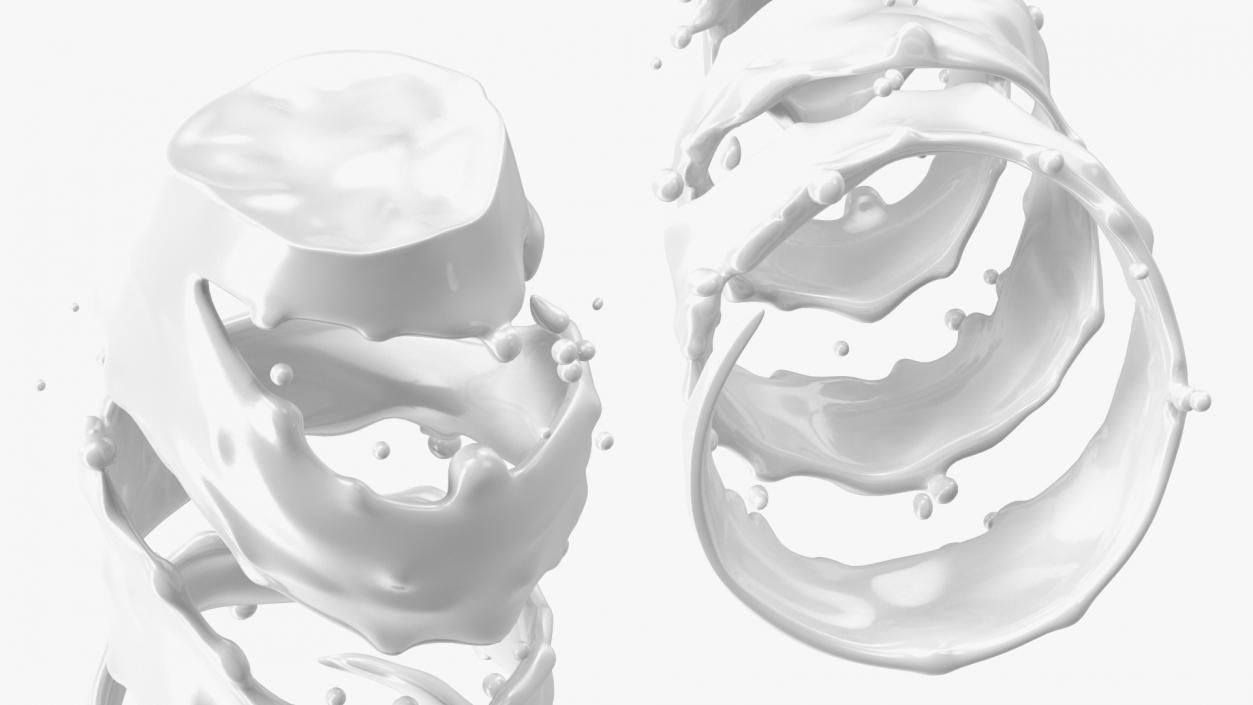 Milk Twisted Splash 3D model