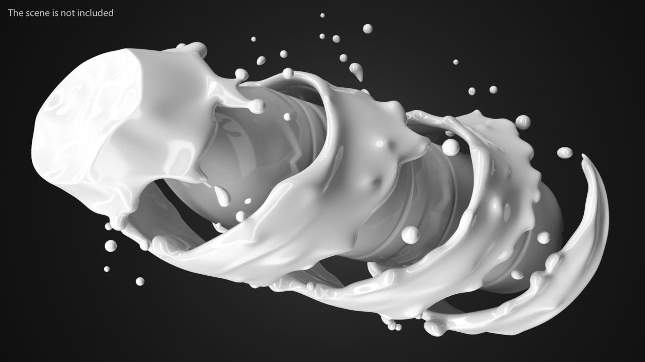 Milk Twisted Splash 3D model