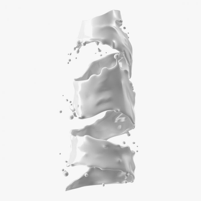 Milk Twisted Splash 3D model