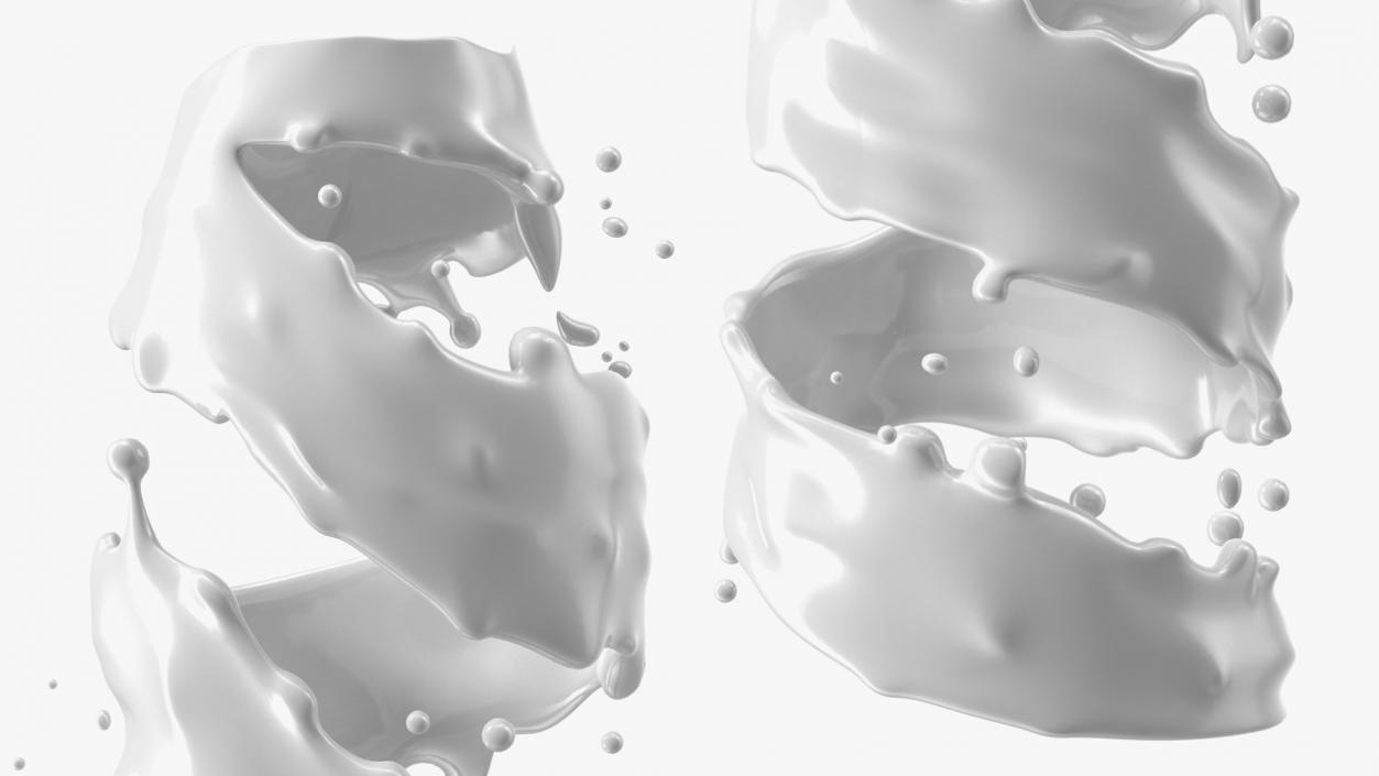 Milk Twisted Splash 3D model