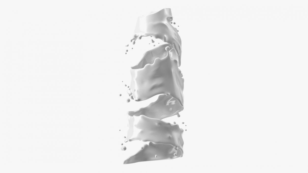 Milk Twisted Splash 3D model