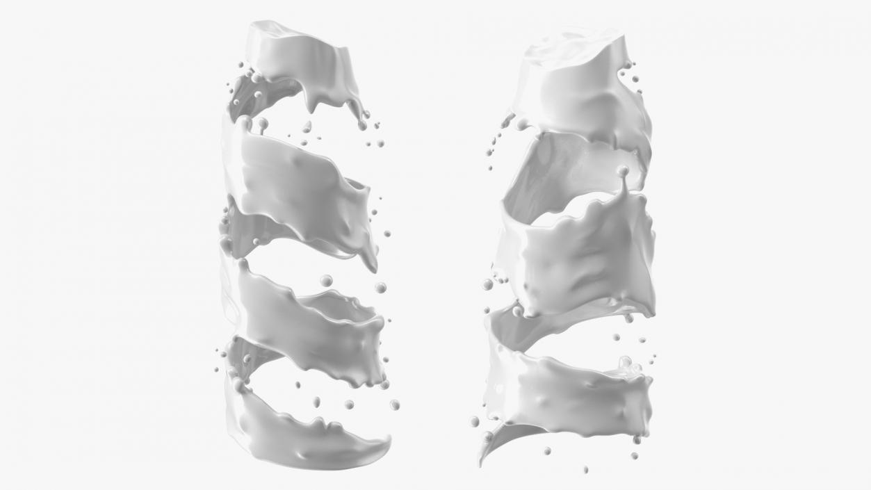 Milk Twisted Splash 3D model