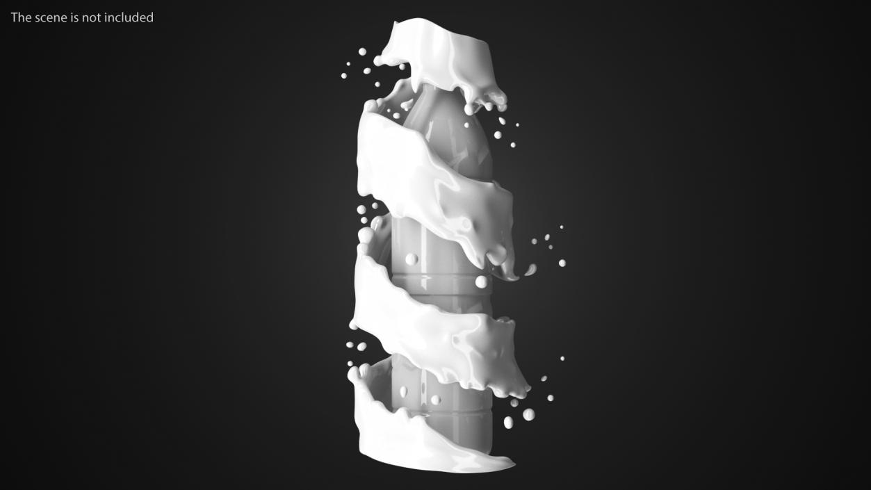 Milk Twisted Splash 3D model