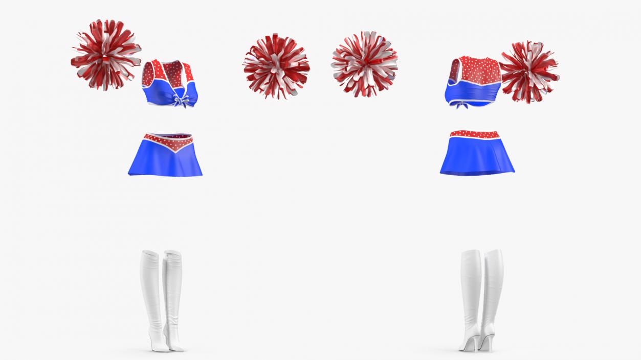 Cheerleader Outfit Set 3D