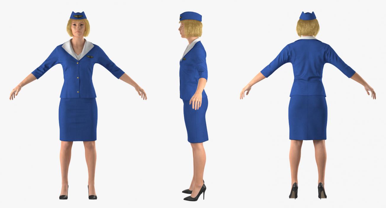 3D model Stewardess