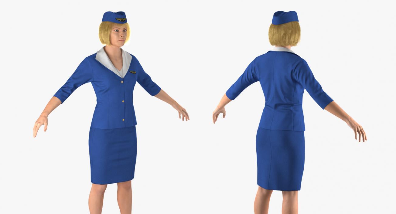 3D model Stewardess