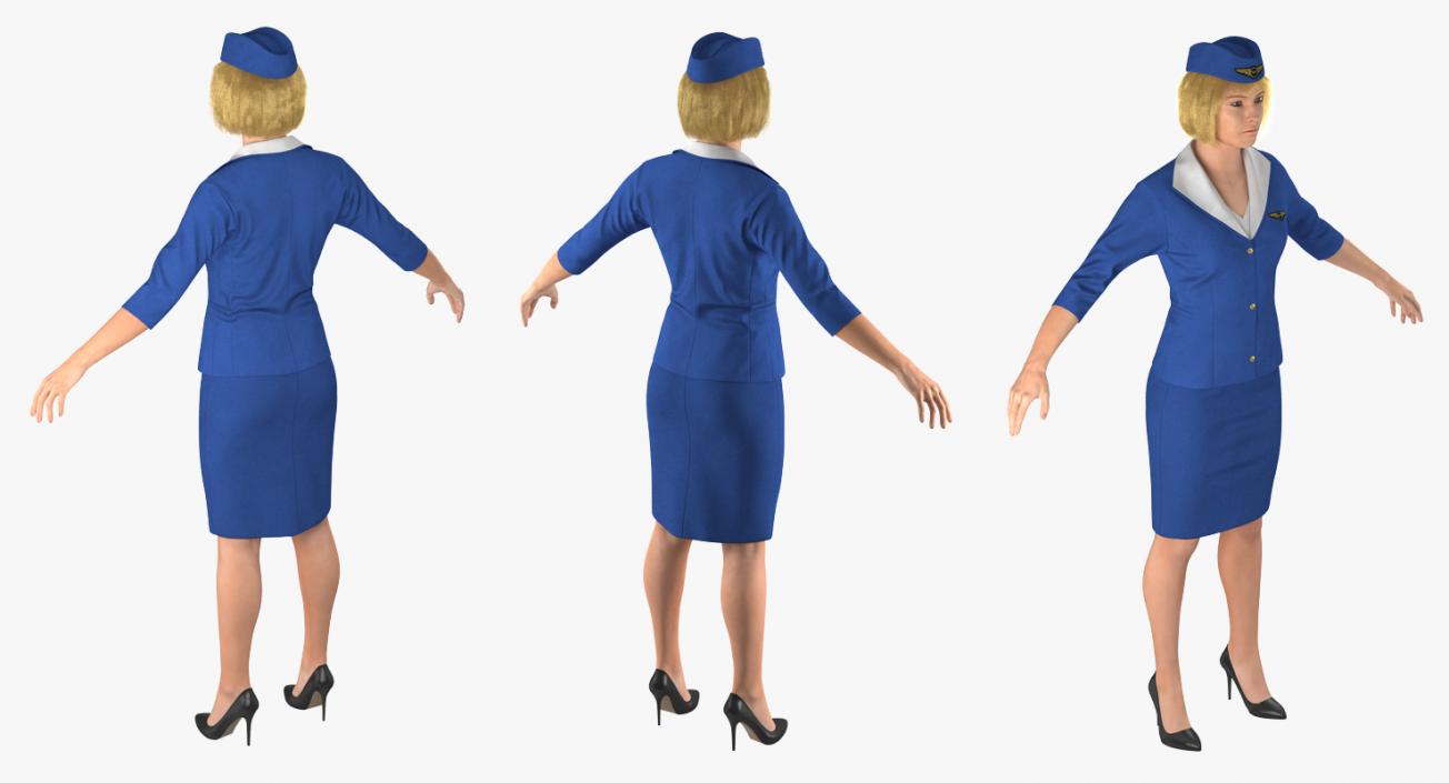 3D model Stewardess