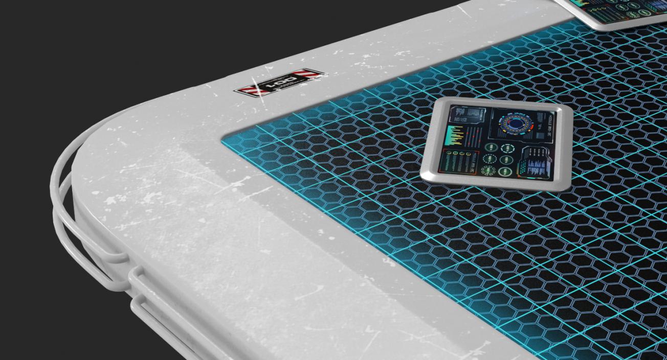 3D model Sci-Fi Hologram Table with Control Panel