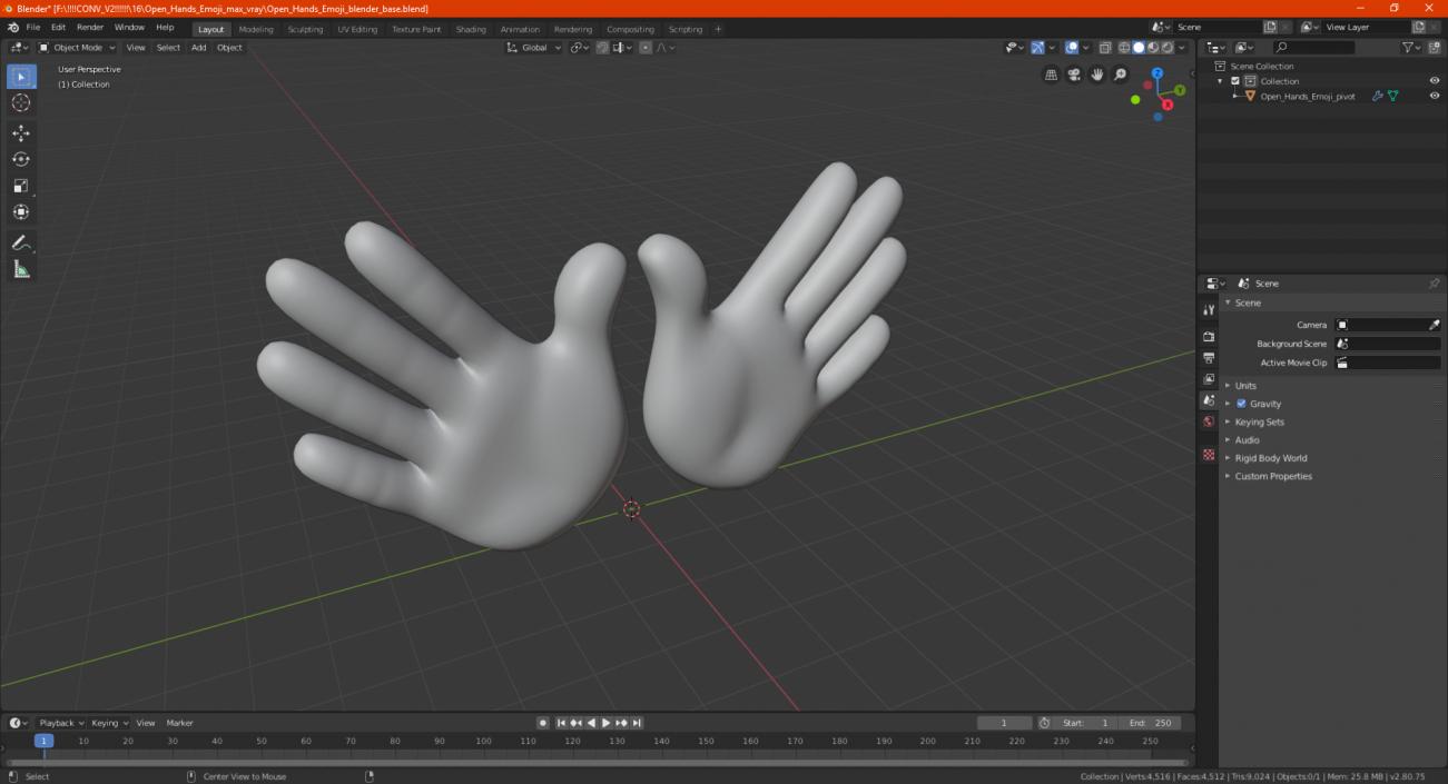 3D Open Hands Emoji