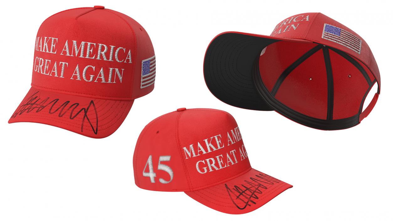 3D model Tesla Bot Standing Pose in MAGA Hat