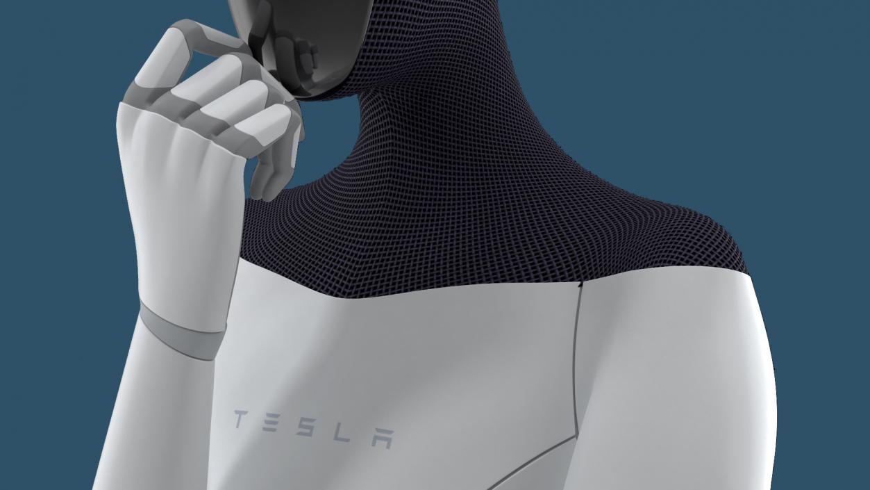 3D model Tesla Bot Standing Pose in MAGA Hat