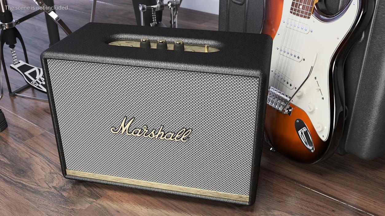 3D Marshall Woburn II Wireless Bluetooth Speaker Black