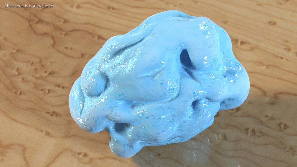 3D model Blue Chewed Gum