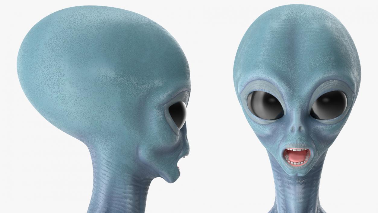 3D Space Alien Rigged model