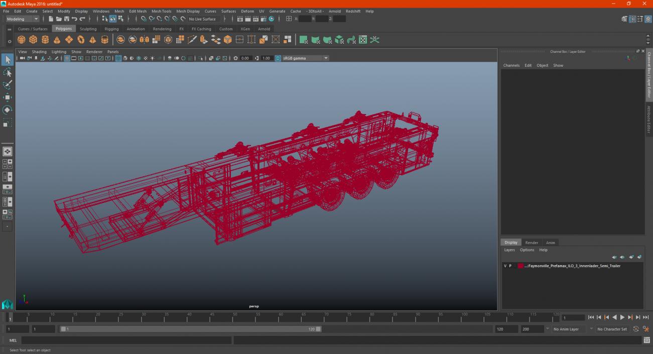 3D model Faymonville Prefamax ILO 3 Innenlader Semi Trailer