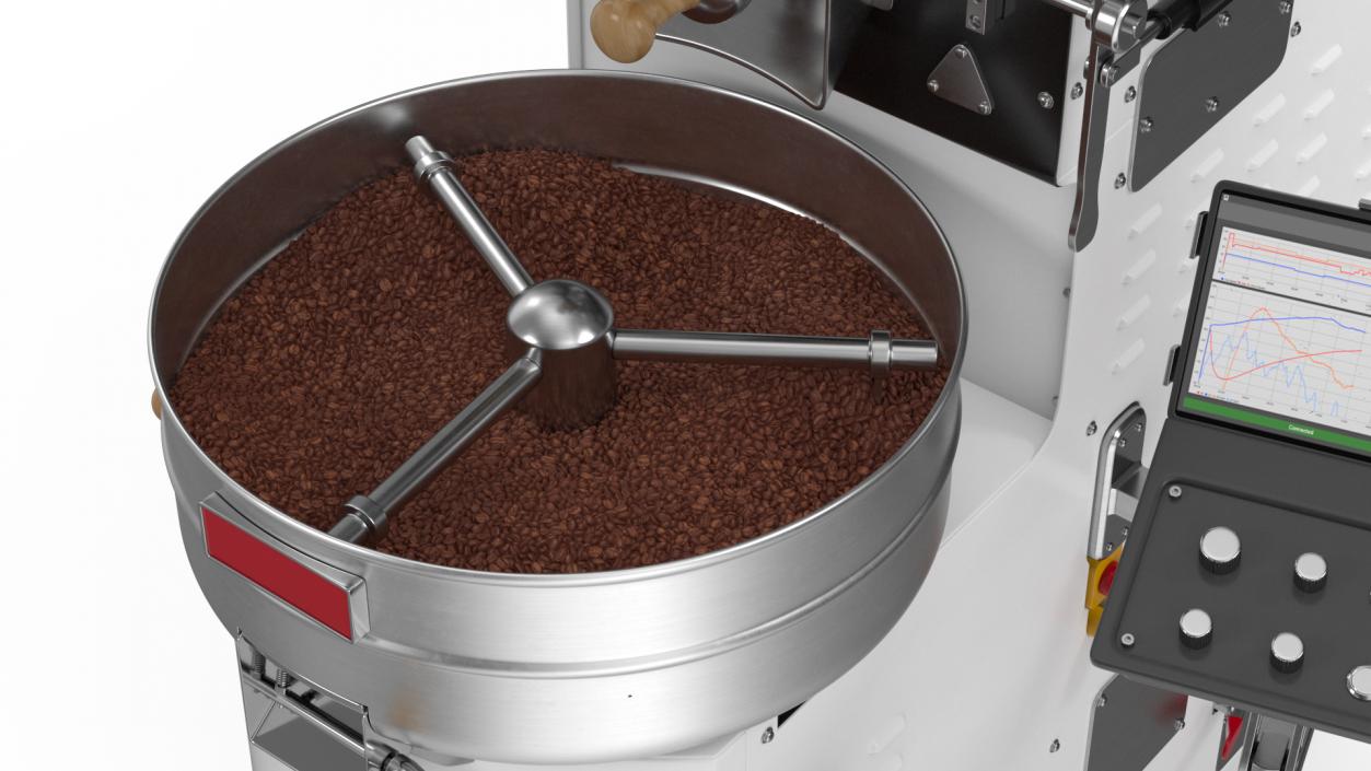 3D Coffee Roaster Machine White model