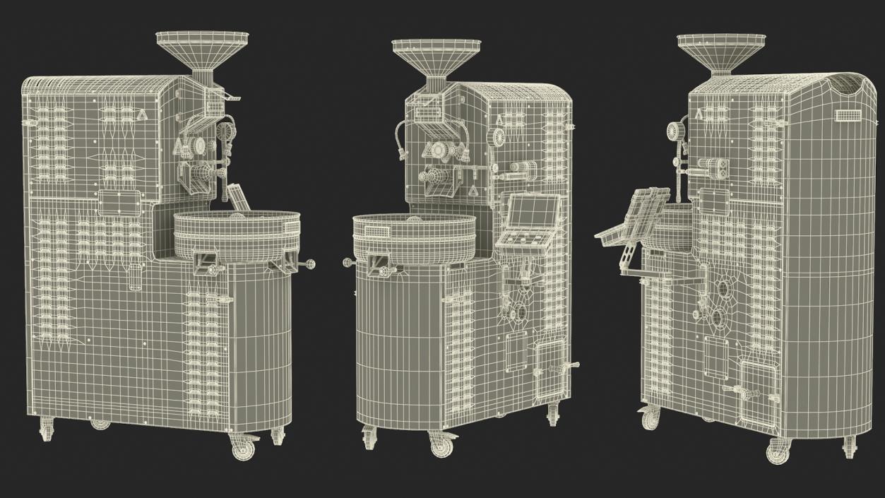 3D Coffee Roaster Machine White model