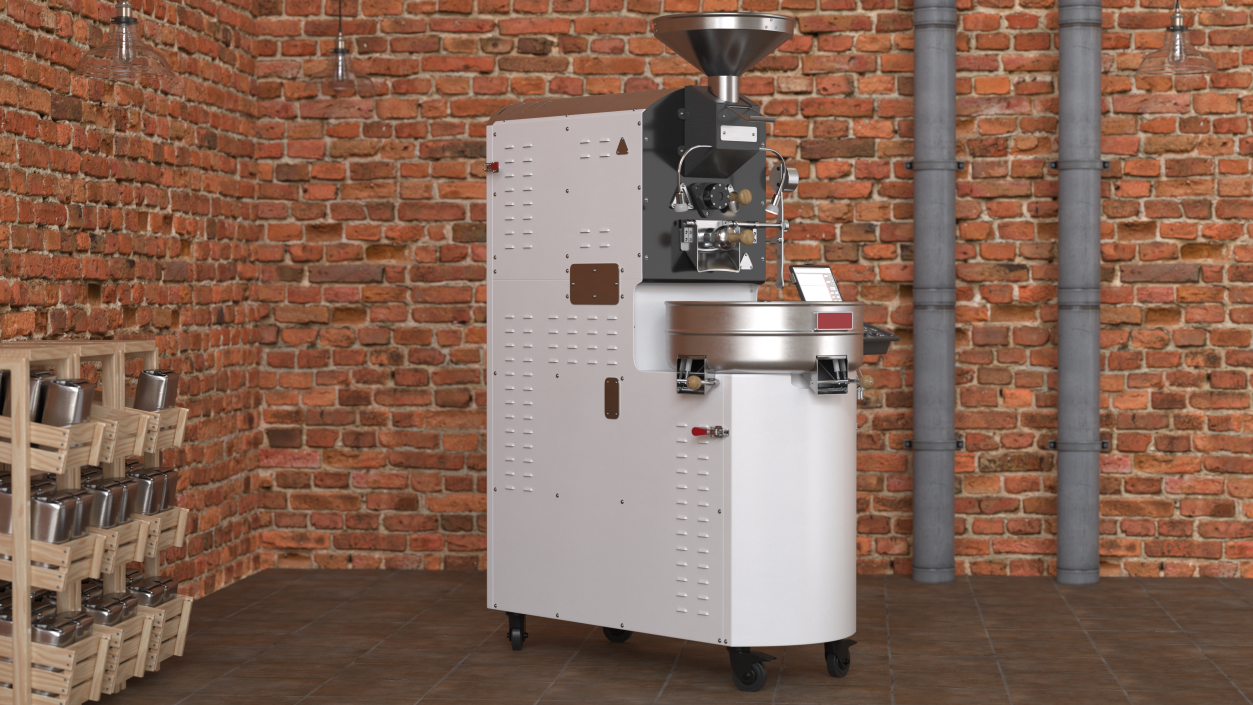 3D Coffee Roaster Machine White model