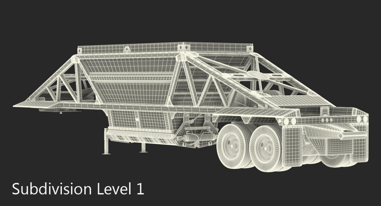 3D Manac Belly Dump Trailer Rigged