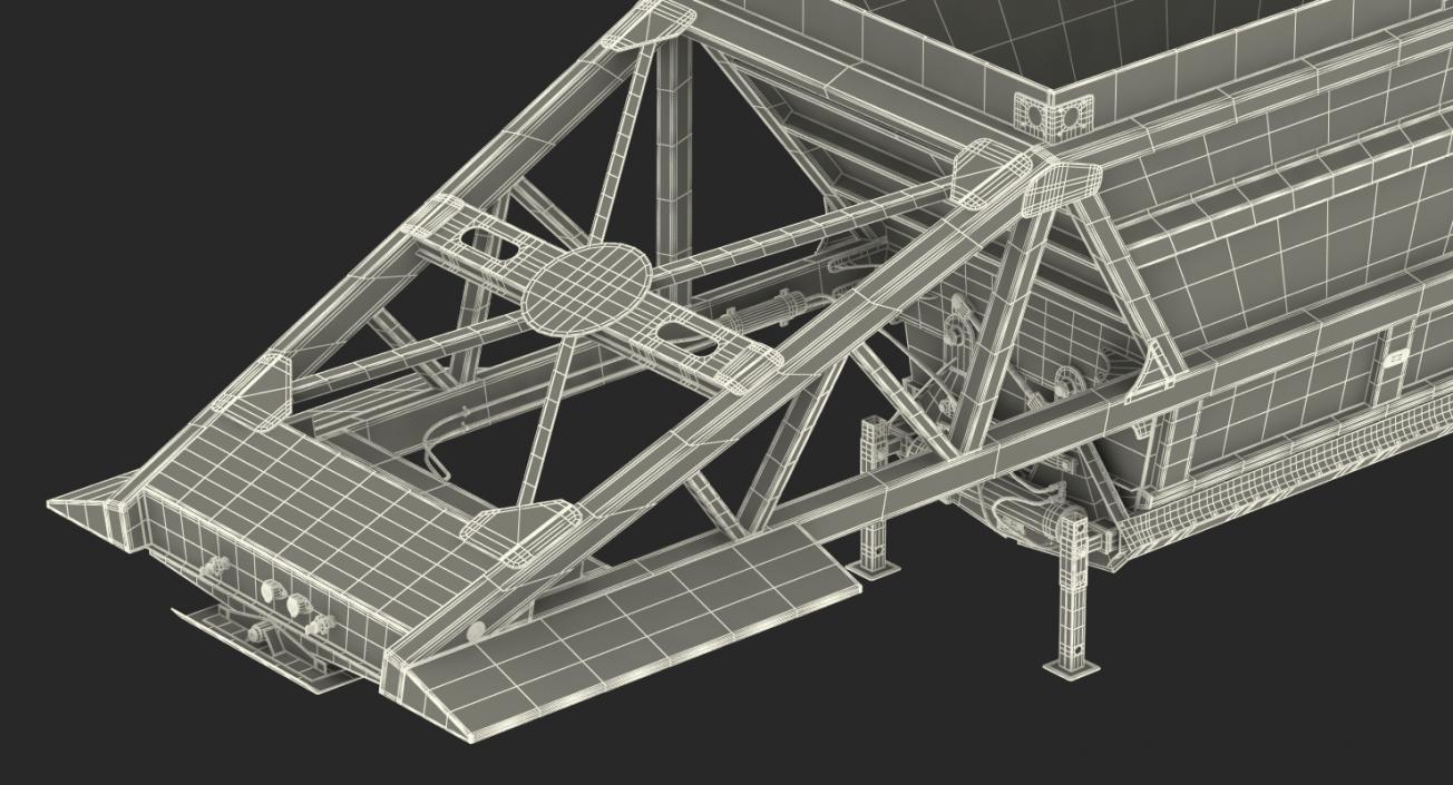 3D Manac Belly Dump Trailer Rigged