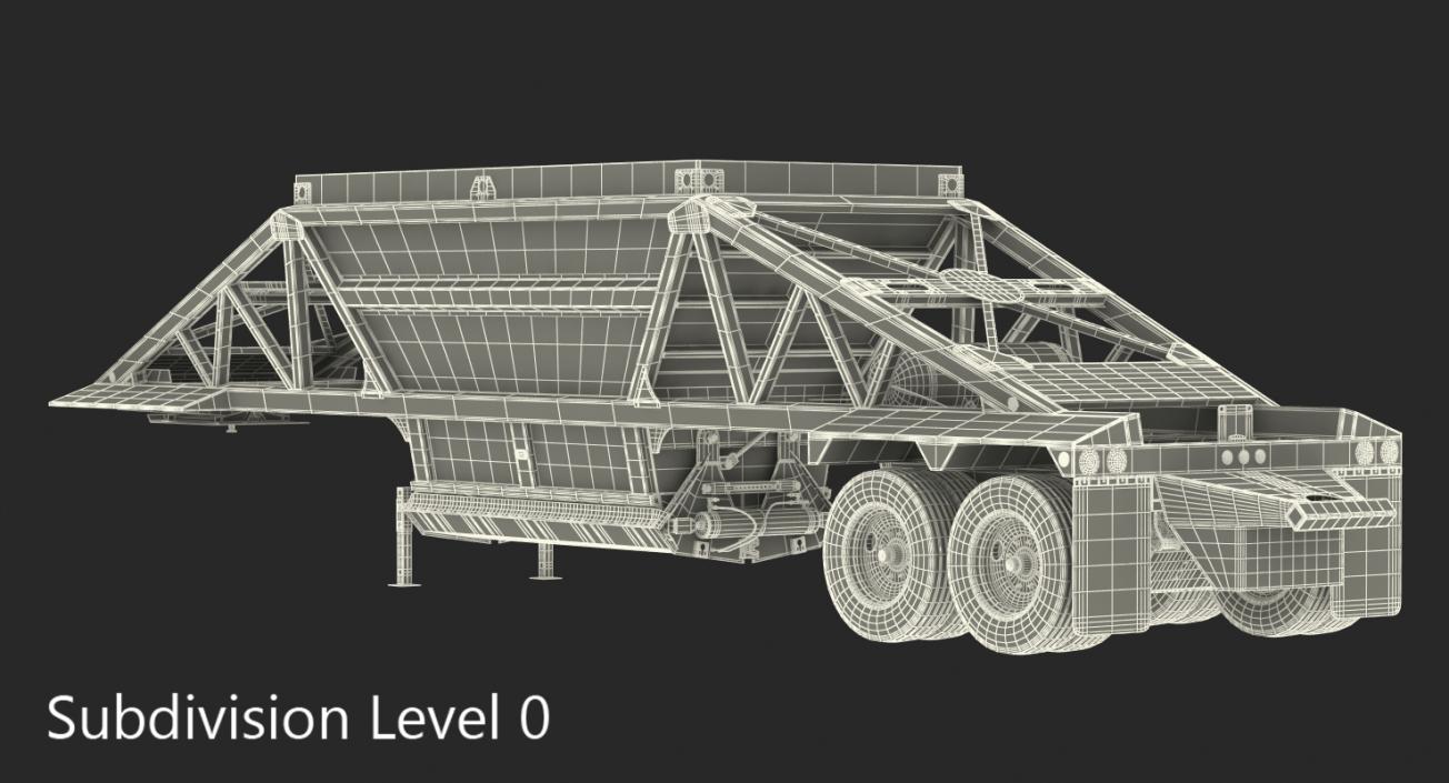 3D Manac Belly Dump Trailer Rigged