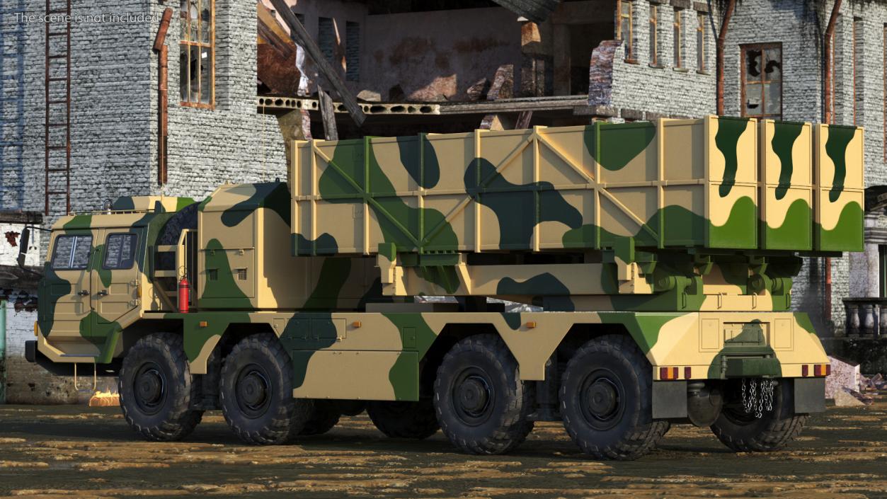 Chinese MLRS WS-2D Sand Camouflage 3D model