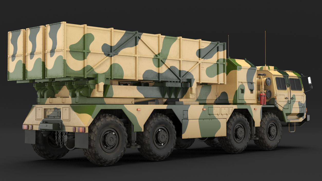 Chinese MLRS WS-2D Sand Camouflage 3D model