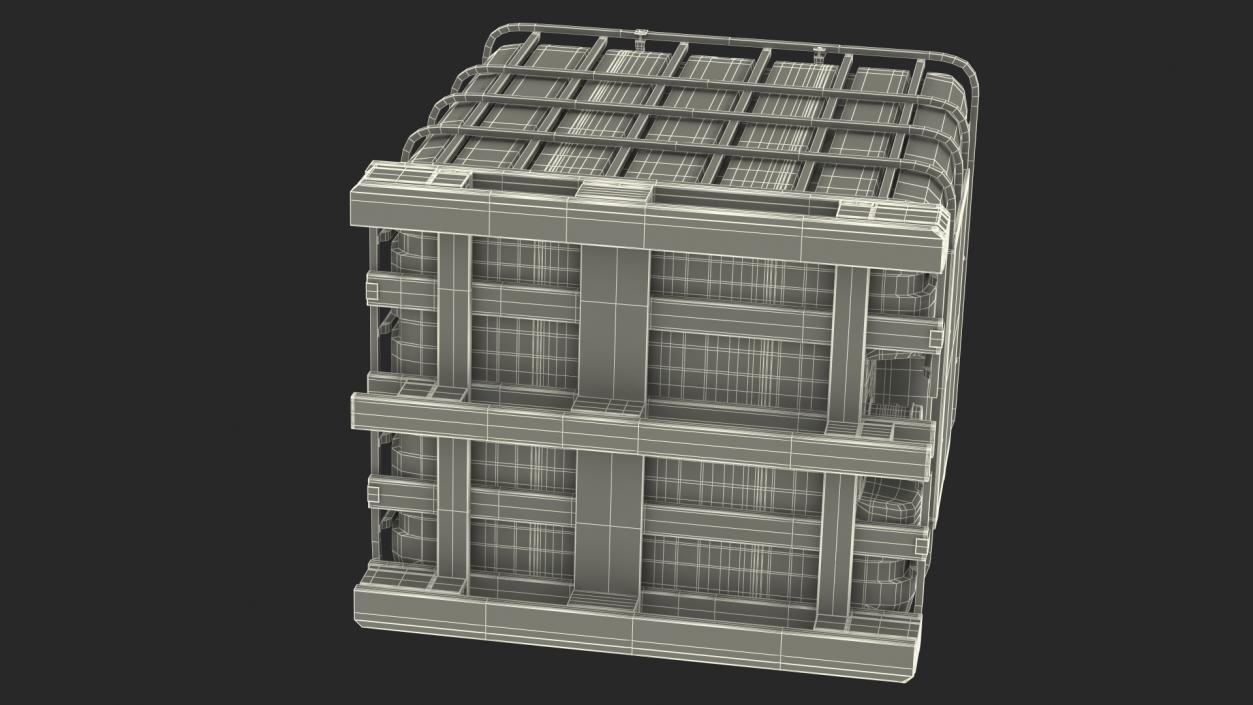 Kruizinga IBC Fluid Container 1000 Litre Wooden Pallet 3D model