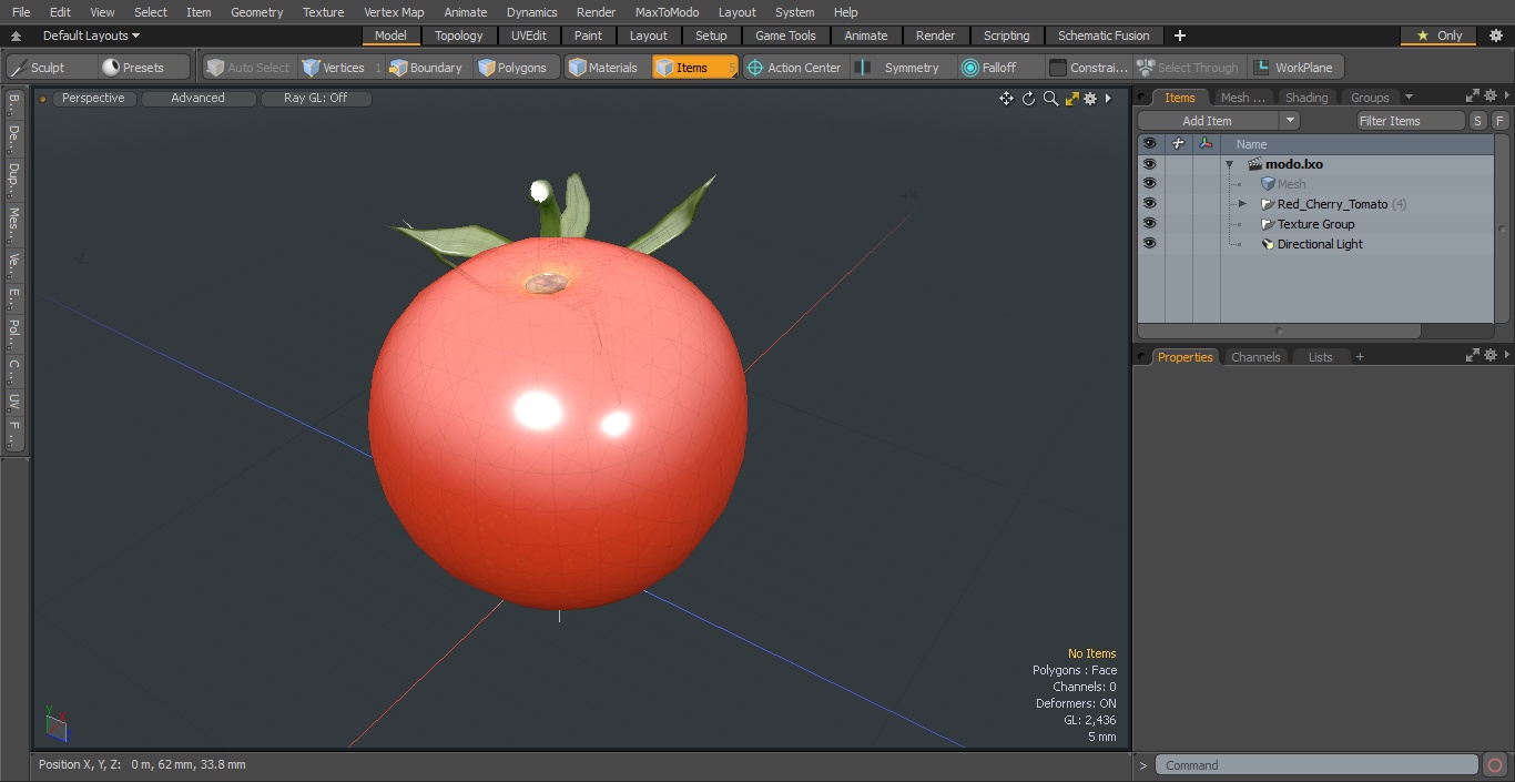 Red Cherry Tomato 3D