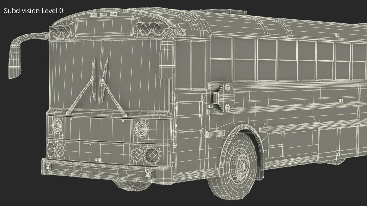 Transit School Bus Exterior Only 3D