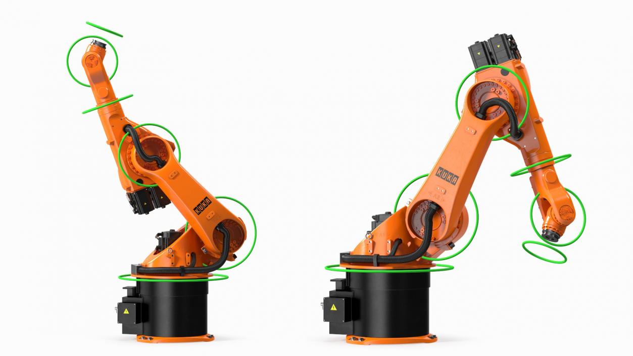 3D model KUKA KR 60-3 Industrial Robot Arm Rigged