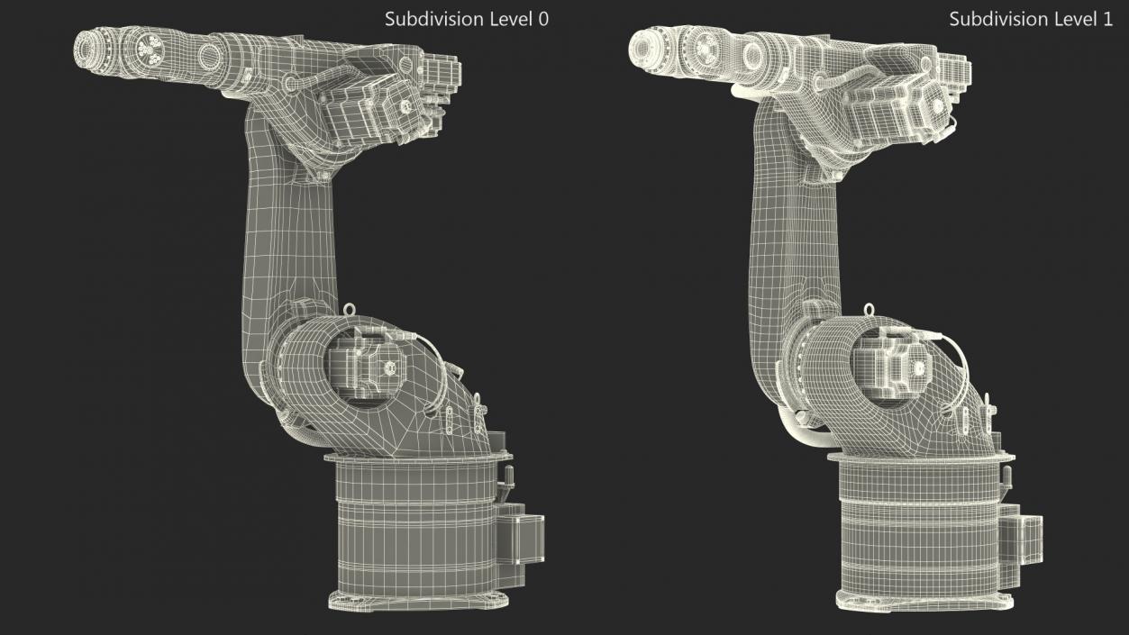 3D model KUKA KR 60-3 Industrial Robot Arm Rigged