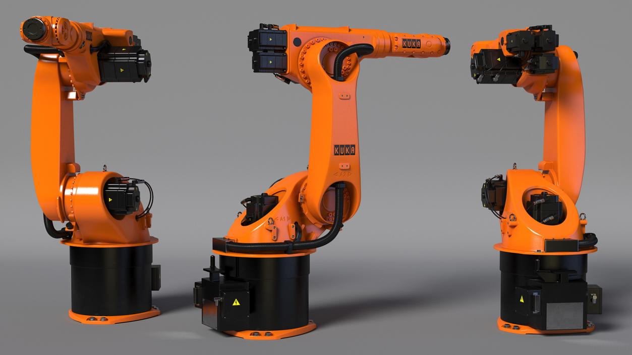 3D model KUKA KR 60-3 Industrial Robot Arm Rigged