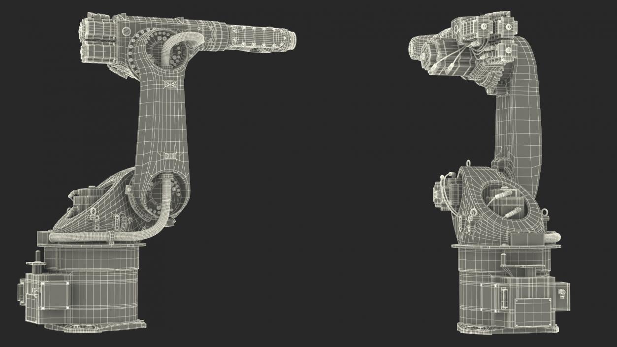 3D model KUKA KR 60-3 Industrial Robot Arm Rigged