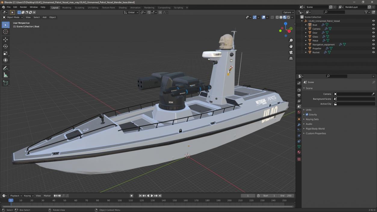 ULAQ Unmanned Patrol Vessel 3D