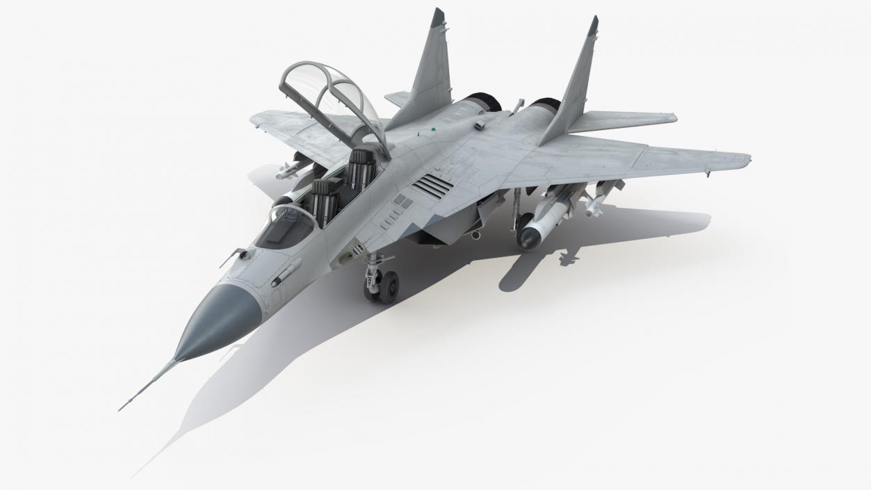 MiG 29 Tandem Aircraft with Armament Rigged for Cinema 4D 3D