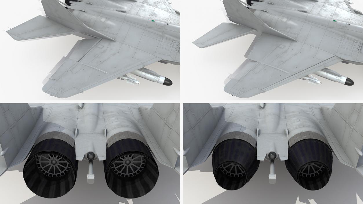 3D MiG 29 Tandem Aircraft with Armament Rigged model