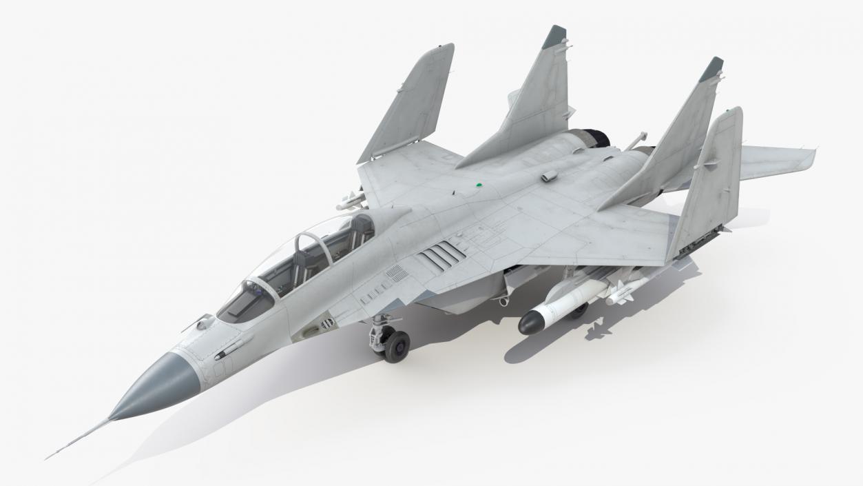 MiG 29 Tandem Aircraft with Armament Rigged for Cinema 4D 3D