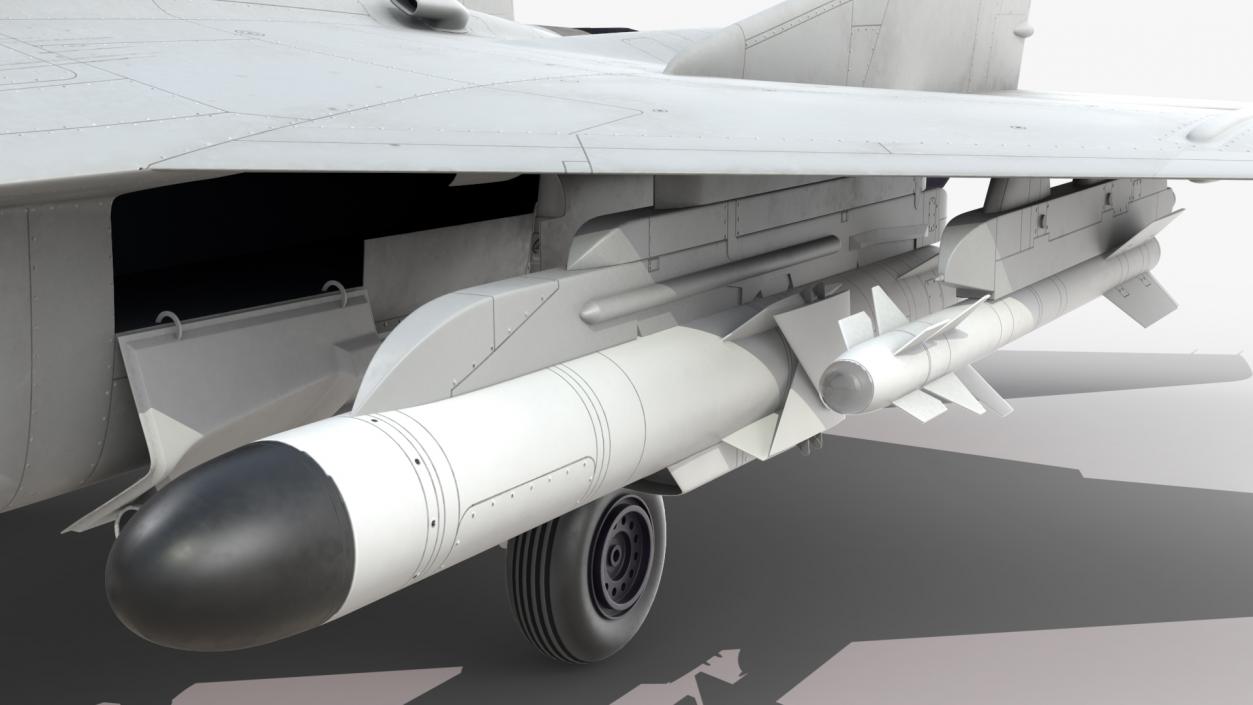 MiG 29 Tandem Aircraft with Armament Rigged for Cinema 4D 3D